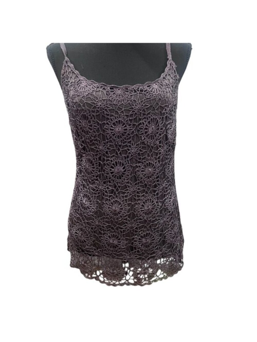 INC International Concepts Crochet Lace Tank Top M